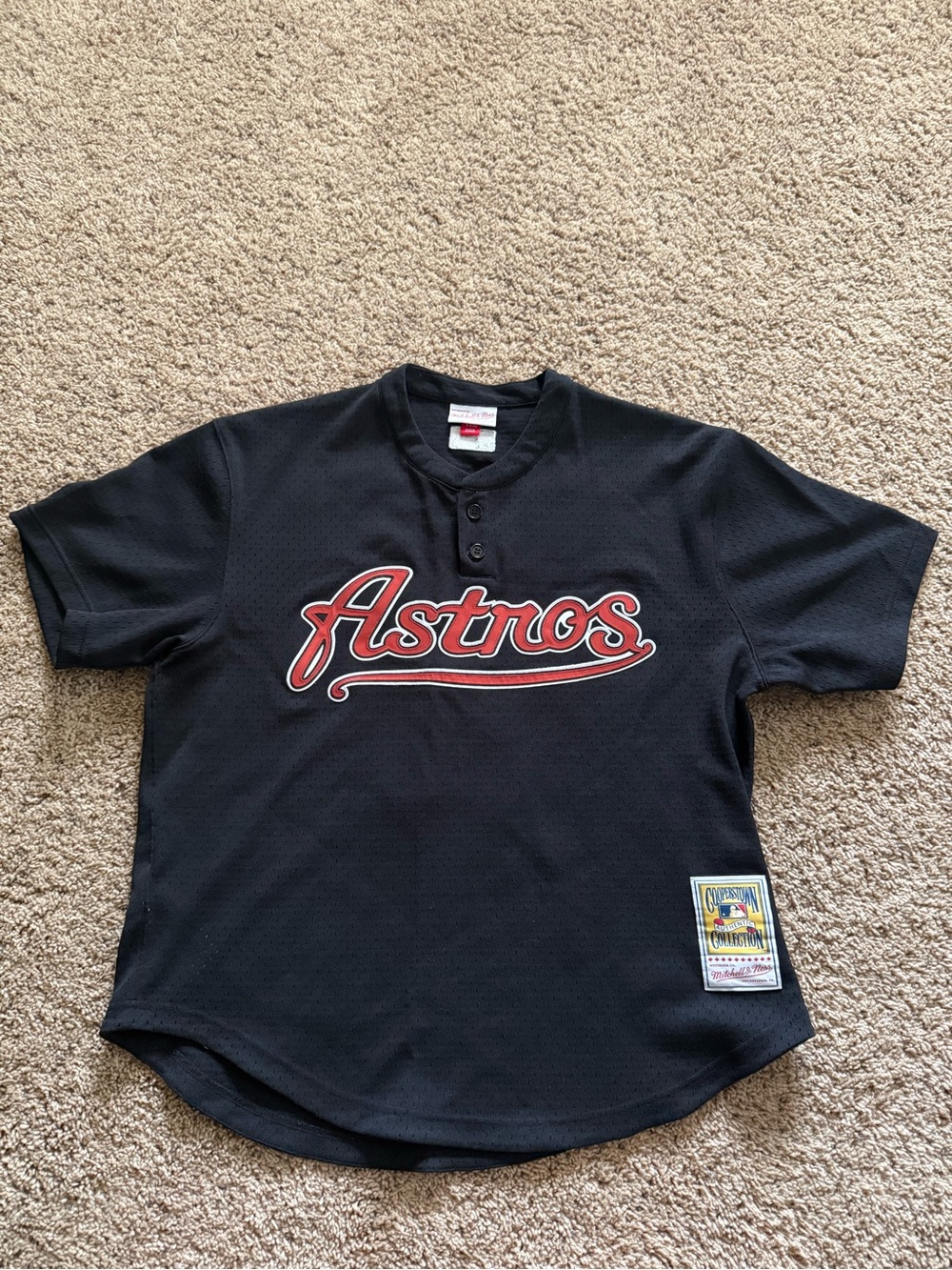 Houston Astros Lance Berkman Vintage Black Jersey Men’s Large